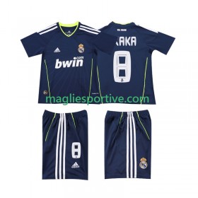 Completo Calcio Real Madrid KAKA 8 2010 2011 Retro Bambino Divisa Trasferta
